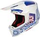 Acerbis Whoops, casque de motocross, Blanc/Bleu/Rouge, S