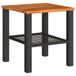 Syfax Tuintafel 40x40x42 cm poly rattan en acaciahout zwart
