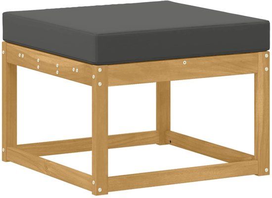 vidaXL Outdoor Hocker Massief Acaciahout Wit