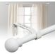 Tringle à rideaux - 70 à 120 cm - Blanc - 16 mm - Acier inoxydable pour chambre et salon