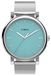 Timex Damen Armbanduhr Tw2Y69000, 38mm Gehäuse, Silberfarben, blaues Zifferblatt, Mesh-Armband