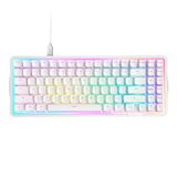 NZXT Function Elite MiniTKL Wit - Toetsenbord - Bedraad - Magnetisch mechanische switch - ANSI - NZXT Swift Optical - PBT - Qwerty US Internationaal - Wit