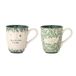 Bloomingville Grazia mok, groen, aardewerk, T9 x H 10 cm, set van 2, 300 ml
