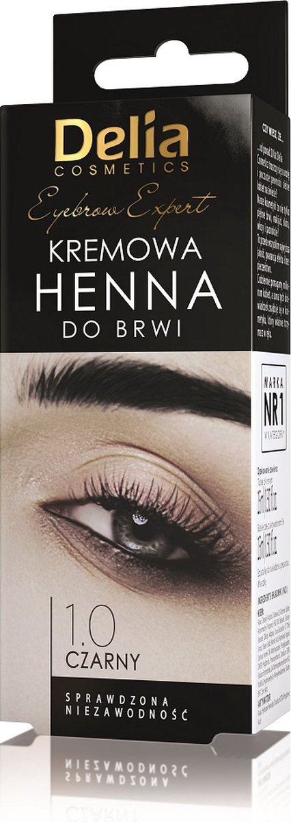 Delia Wenkbrauw Expert crèmige henna voor wenkbrauwen 1.0 Zwart 15ml