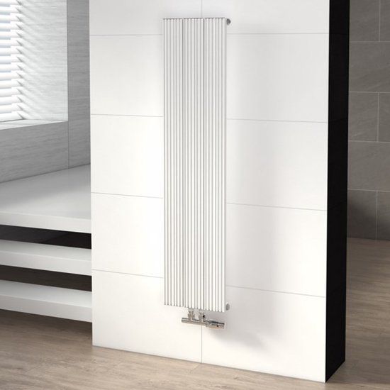 Maxaro Uranus Designradiator - 28x120 cm - Mat Wit - 599 Watt - Aluminium