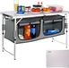 VEVOR Cuisine de camping, Armoire de camping, Armoire de camping réglable, Cuisine de voyage, Boîte de cuisine, Armoire de tente, Cuisine de camping extérieure, Armoire de tente, Voyage de camping, Gris, Boîte de cuisine portable, Cuisine de voyage