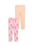 Tom Tailor - Basic leggings in een 2-pack - Maat 110 - peach bloom