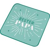 GRUSS & CO Magische handdoek met papa-motief, kleine handdoek, gastendoek, in vorm geperst, 30 cm x 30 cm, katoen, cadeau voor papa, grappige verrassing, 74377