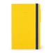 Legami - Notitieboek met witte pagina's, medium, 192 pagina's, zachte PU-omslag, FSC®-gecertificeerd papier, 90 g/m² ivoorpapier, maandplanner, adresboek, bladwijzer, 13 x 21 cm, geel