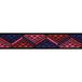 PRYM "roze, rood en paars driehoek patroon" kleur elastisch mengweefsel, polyester, meerkleurig, 25 mm/1, 7 m