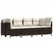 vidaXL 5-delige Loungeset met kussens, polyrattan, bruin