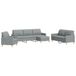 Prolenta Maison Exclusive - Ensemble de canapés 4 pièces avec repose-pieds, tissu gris clair