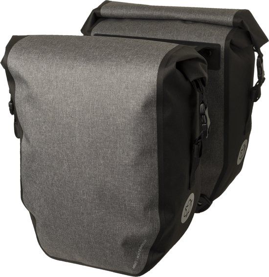 AGU Shelter Dubbele Fietstas - Grijs - 42L - Waterdicht - MIK