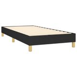 vidaXL Boxspringbed met matras, stof, zwart, 160x200 cm