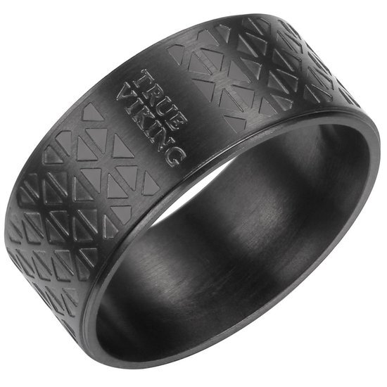 True Rebels Mannen Edelstalen ring zwart