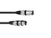 OMNITRONIC XLR kabel 3-polig 0,2m sw