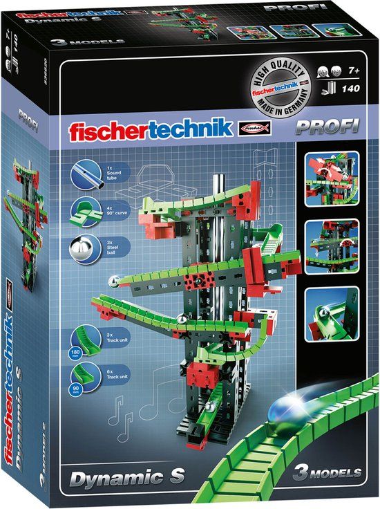 Fischertechnik Knikkerbaan Dynamic S - Kunststof | 140 Onderdelen | Vanaf 10 Jaar