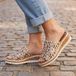 Rieker Leopard beige Slipper Synthetisch H-Leest - Maat 42