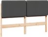 vidaXL - Gestoffeerd hoofdbord - Bruin en Donkergrijs - 150 cm