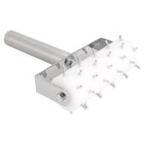 Pasta & Pizza Roller Met Metallic Barbs Ø 15,5X21 Cm Wit RVS