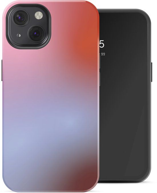 Selencia Hoesje - Geschikt voor Apple iPhone 13 - Backcover geschikt voor MagSafe - Gradient Soft Blush