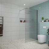 FortiFura Galeria inloopdouche - 100x200cm - ribbelglas - wandarm - hoogglans chroom
