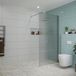 FortiFura Galeria inloopdouche - 100x200cm - ribbelglas - wandarm - hoogglans chroom