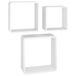 vidaXL Wandschappen Kubus Set - 3 Stuks - MDF - Wit