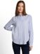 Tom Tailor - Overhemdblouse met omgeslagen boorden - Maat 44 - fern blue dobby