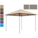 QUICK STAR vervangend dak 250g tuin paviljoen 3x3m grijs RAL 7012 antiek paviljoendak reserveovertrek