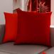 PETTI Artigiani Italiani - Paar kussenslopen 35 x 35 cm van microvezel, decoratief kussen voor slaapkamer bank set van 2 kussenslopen, dubbelzijdige kussensloop in rood en bordeaux