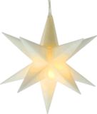 Annas collection Maison d'Abri® LED Kerstster 3D – Warm Wit – 12 cm – Timerfunctie – Batterij – Binnen & Buiten – Raamdecoratie – Winter & Advent Verlichting – Wit
