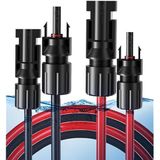 Solarsys® - 1,5m Verleng Kabel aan Beide Zijden, Zonne Stekker Zonne Kabel Rood/Zwart 4 mm² Lncl Stekker, Lengte: 1,5 Meter