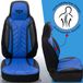 Bremer Sitzbezüge Premium Camper stoelhoezen voor Challenger C194 Alkoven DPL506 in Zwart/Blauw (2 losse stoelen)