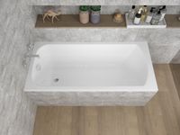 Badland CLASSIC ligbad 180 x 80 cm wit met styropor ombouw