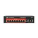 Switch PNI POE Switch SWPOE82, 8 x 100 Mbit/s POE-poorten en 2 x UP Link 100 Mbit/s, 120 W, AI-uitbreidingsfunctie tot 250 m, bliksembeveiliging 4 kV