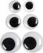 Merkloos Creativ Company B.V. Hobby Wiebel oogjes/googly eyes - 18x - 12-14-20 mm - Plastic beweegbare oogjes - knutselmateriaal
