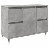 vidaXL Meuble de salle de bain 80x33x60 cm Gris Bois