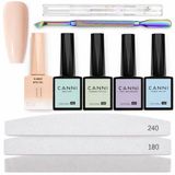 Canni - Rubberbase - Set - 10-delig - HEMA-vrij - TPO-vrij - Rubber base - Rubber base coat - Rubber base gellak - Rubber base gel - Rubberbase gellak - Rubberbase clear