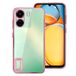 Cool Beschermhoes voor Xiaomi Redmi 13C / 13C 5G / Poco C65, metalen rand (roze)