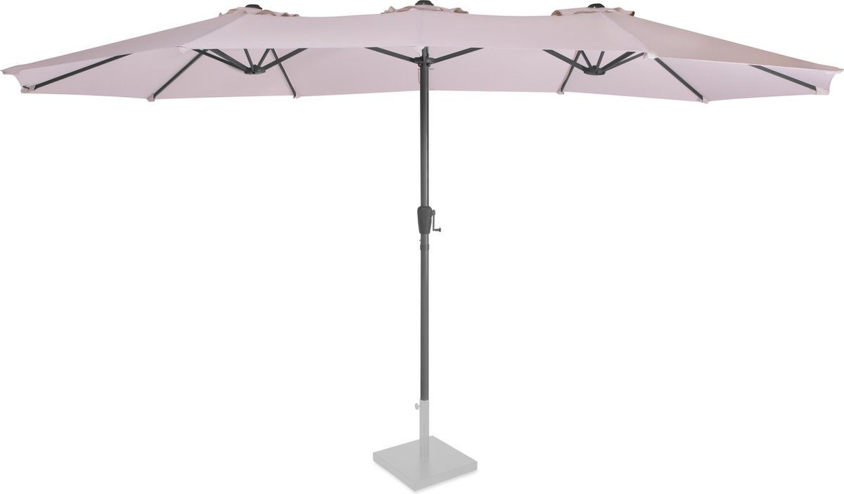 VONROC Premium Parasol Iseo - 460x270cm - Beige - Incl. beschermhoes