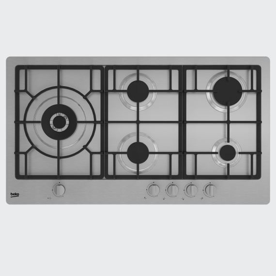 Beko HIML 95225 SXE NL - 90cm Gas Cooktop - Stainless Steel - 5 Burners