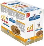 Hill's c/d - Urinary Stress - Feline - Salmon maaltijdzakjes 48x 85 gr