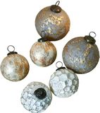 LOBERON Boule de Noël set de 6 Bellezia or/crème
