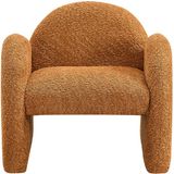 Vente-unique Kinderfauteuil in terracotta boucléstof MOSALO