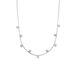 Lucardi Dames Stainless steel ketting met zirkonia voor dames - Ketting - Staal - Zilverkleurig - 47 cm