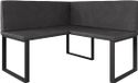 Vicco Ravon Banque d'angle de salle à manger – 120 x 120 cm Anthracite