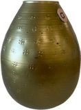 Atmosphera Bloemenvaas Emperor Ovaal - goud - metaal - D10 x H15 cm