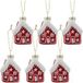 LeGer Home by Lena Gercke Christbaumschmuck Glas Lebkuchenhaus (6-tlg), mit Glitzereffekt