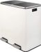 Bolt Edge Pédalier 2 compartiments - 60L - Acier inoxydable - Softclose - Antidérapant - Blanc